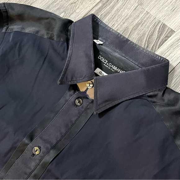 Dolce & Gabbana gold silk shirt edition brand new with tag Sz 39/ 15.5 - Picture 2 of 5